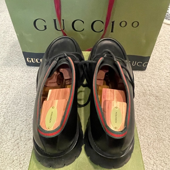 Gucci Men’s Sz 13 Leather Upper and Runner Sole Quebec Calf - Picture 3 of 9